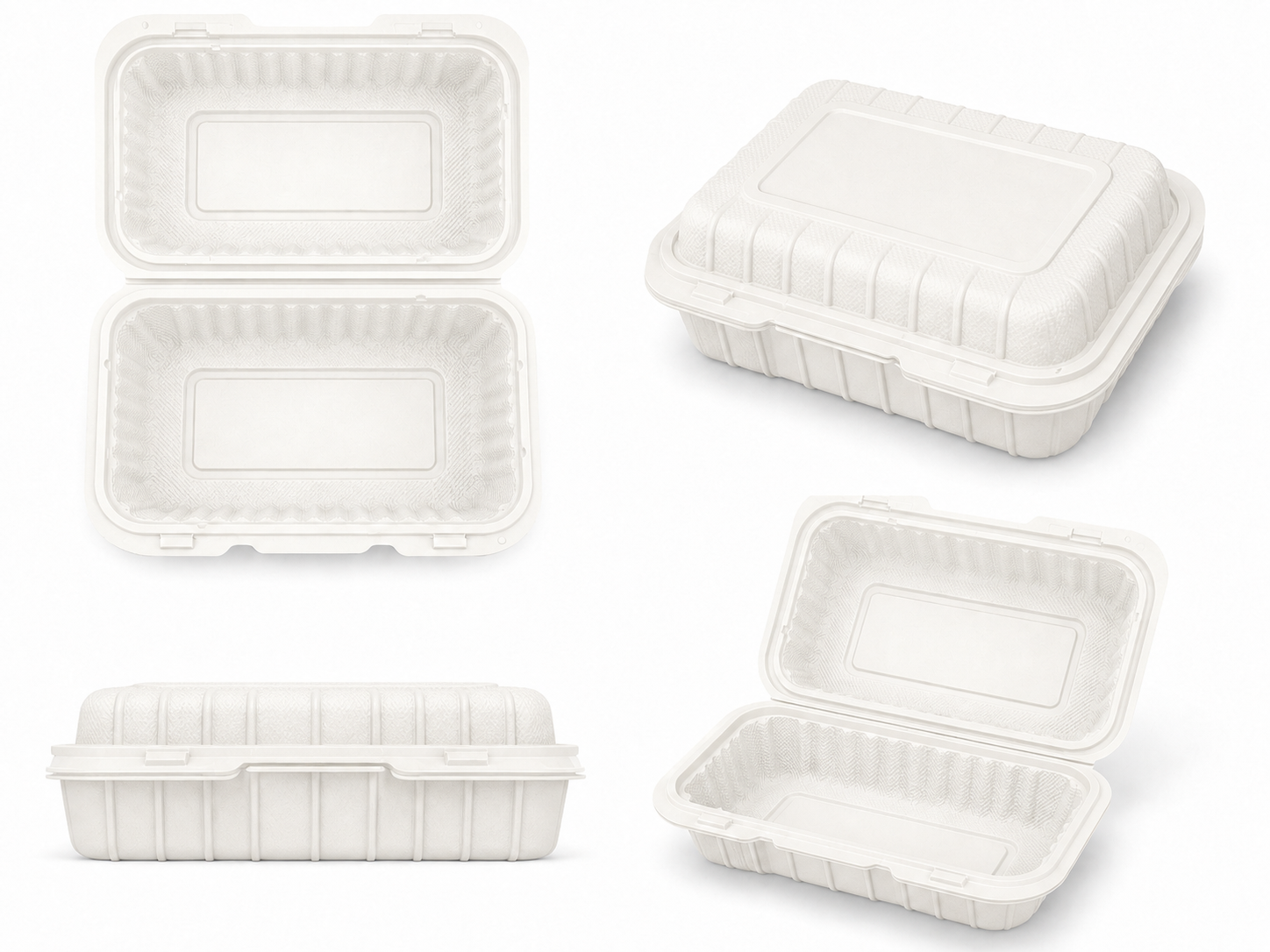 8-Inch Square Clamshell Container (EP-83)