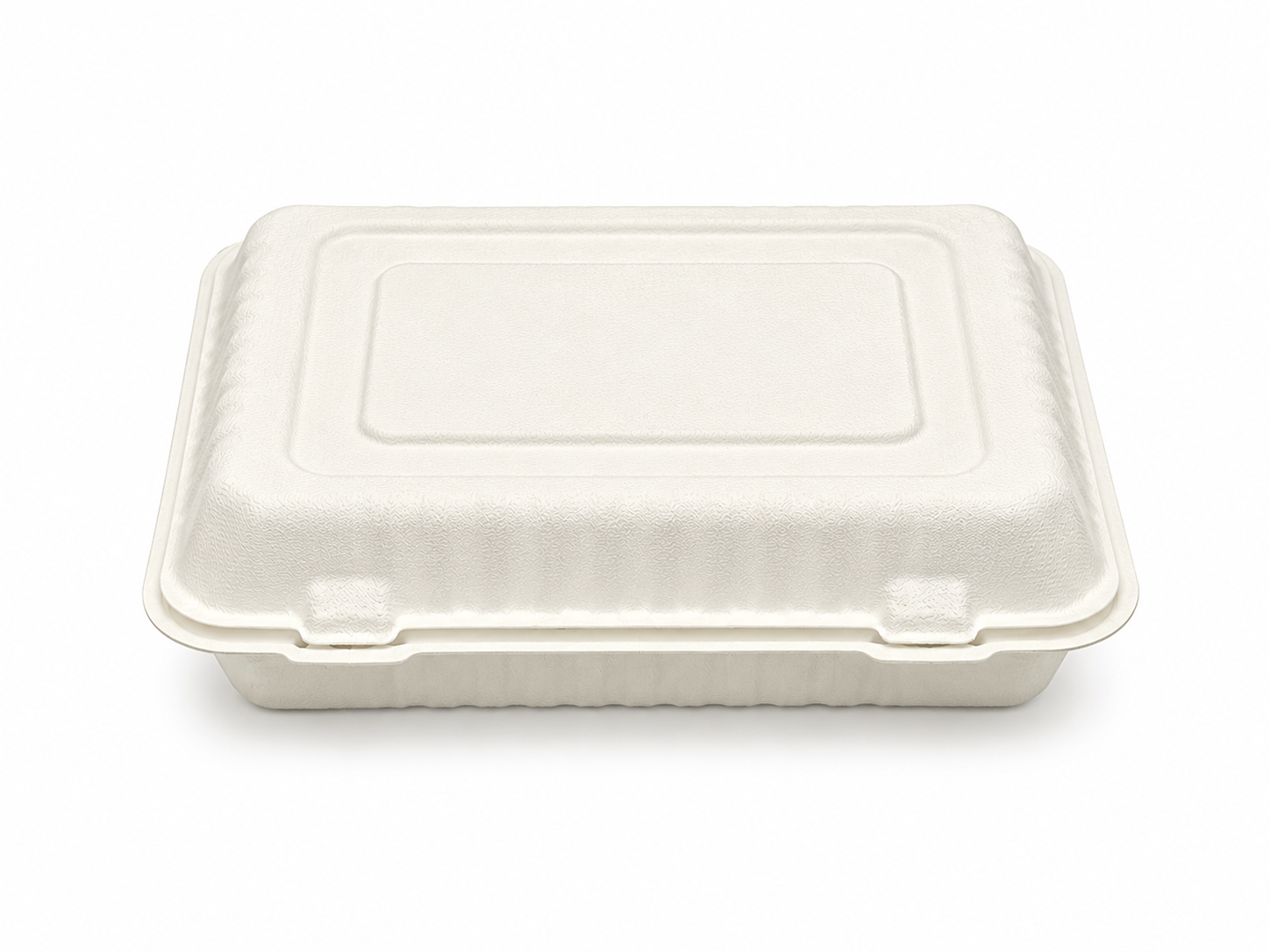 8-Inch Sugarcane Clamshell Container (883-1-S)