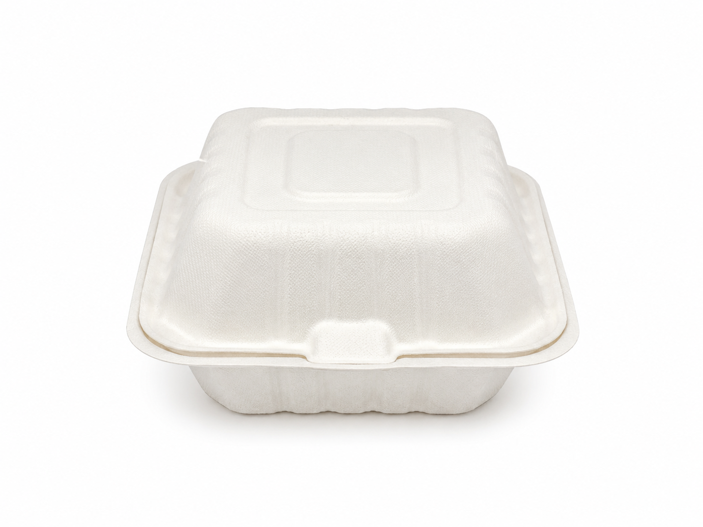 6-Inch Sugarcane Clamshell Container (663-1-S)