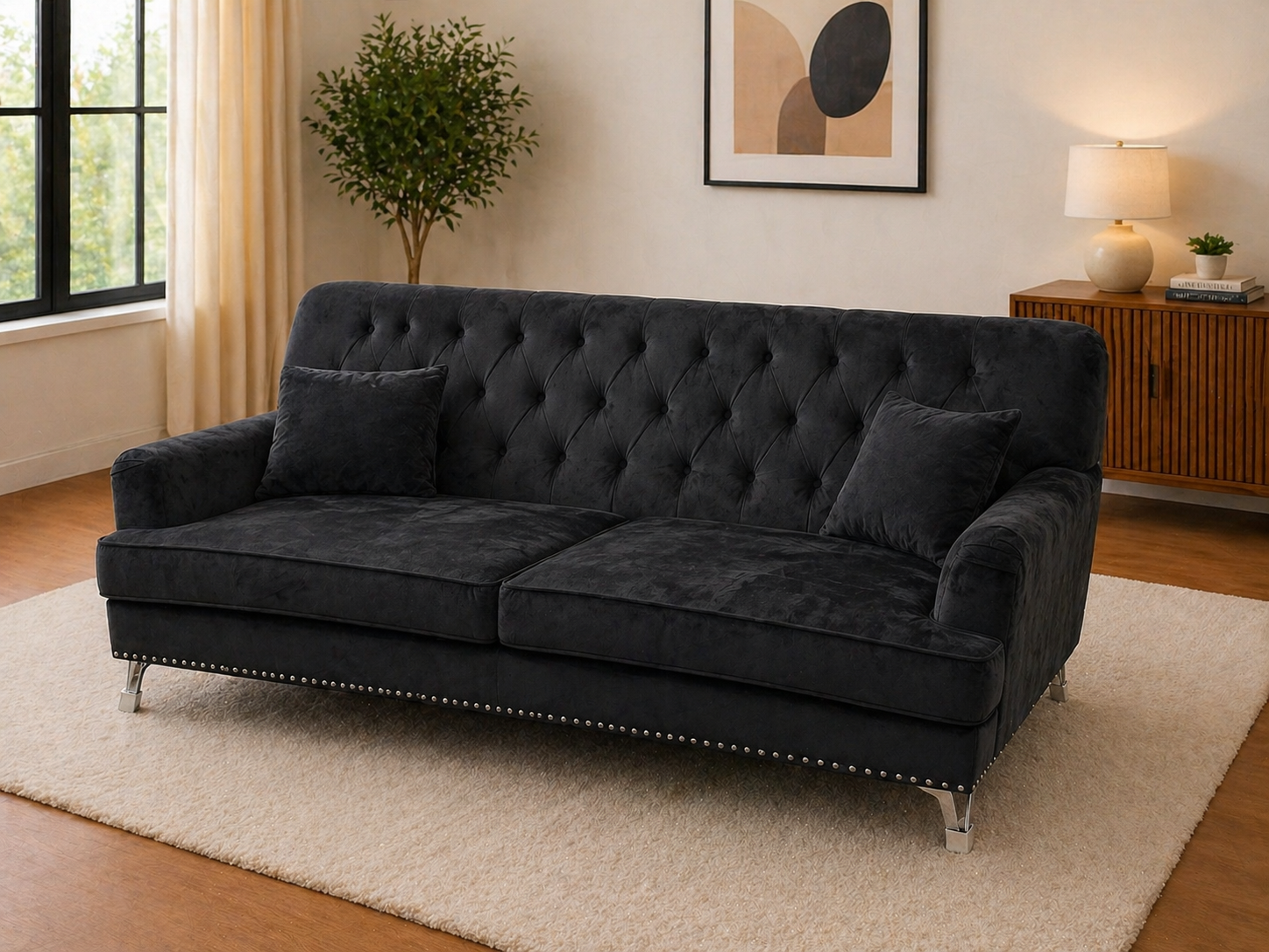 Velvet Tufted Sofa